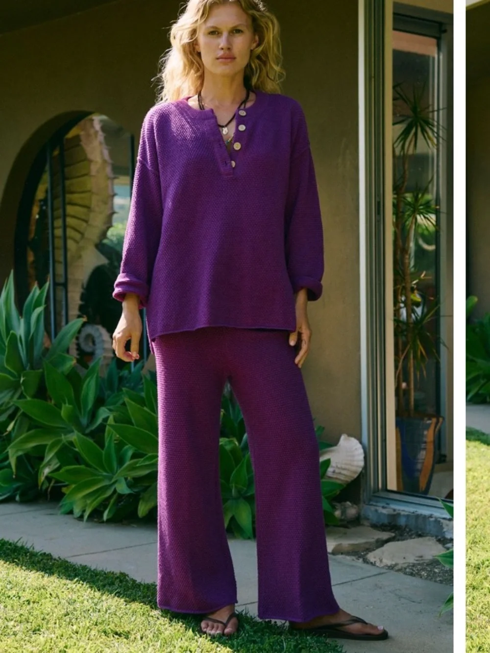 Free People Haliee Sweater Set in Vivid Heather Purple!